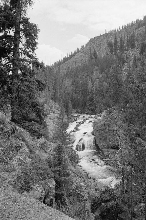 Firehole Canyon Waterfalls - Yellowstone National Park, Wyoming.