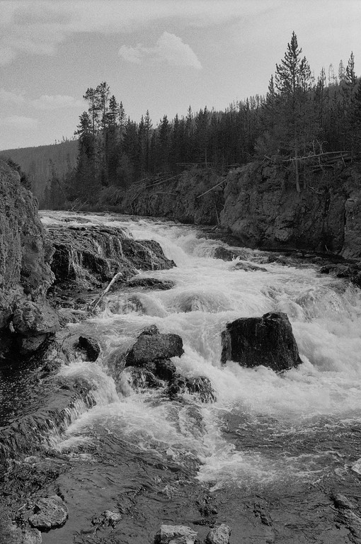 Firehole Canyon Waterfalls - Yellowstone National Park, Wyoming.