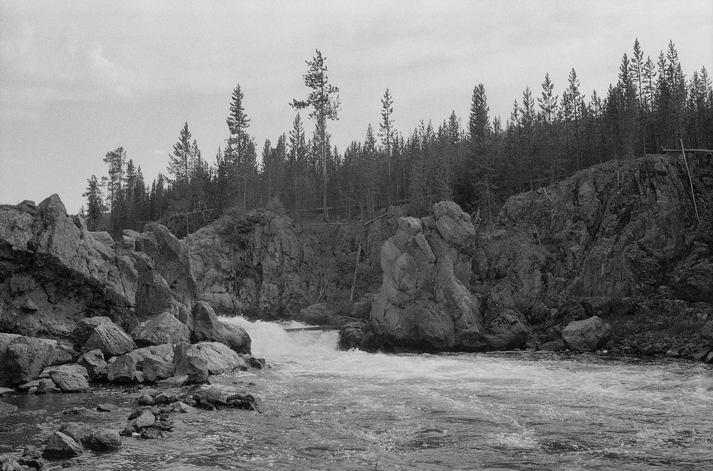 Firehole Canyon Waterfalls - Yellowstone National Park, Wyoming.
