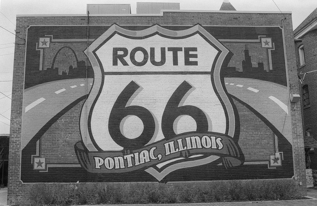 Route 66 Wall Mural in Pontiac - Route 66 - Pontiac Illinois