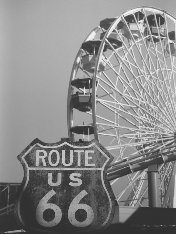 Pacific Park Santa Monica Pier Ferris Wheel - Route 66 - Santa Monica, California