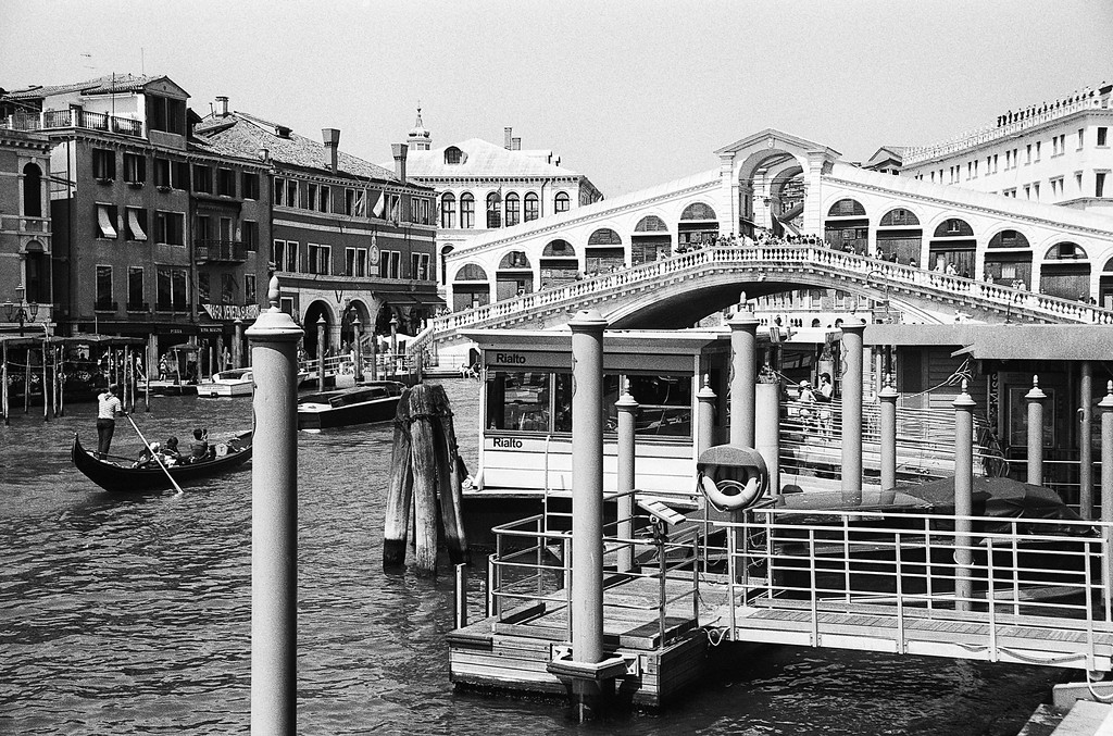 Vaporetto Stop & The Ponte di Rialto - Venice, Italy