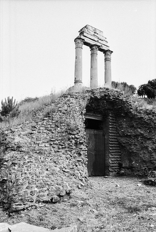 Temple of Castor and Pollux - Roman Forum in Rome, Italy