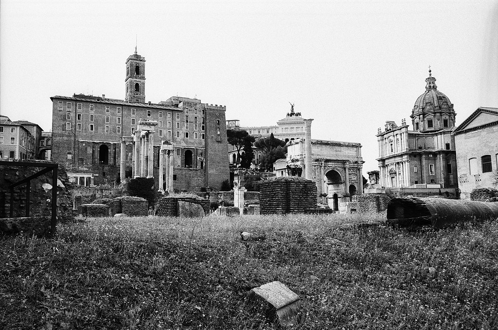 Arch of Septimius Severus, The Tabularium and Senatorial Palace, Capitoline Hill - Roman Forum in Rome, Italy