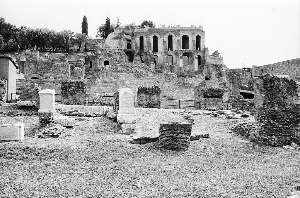 Palatine Hill and Domus Tiberiana - Roman Forum in Rome, Italy