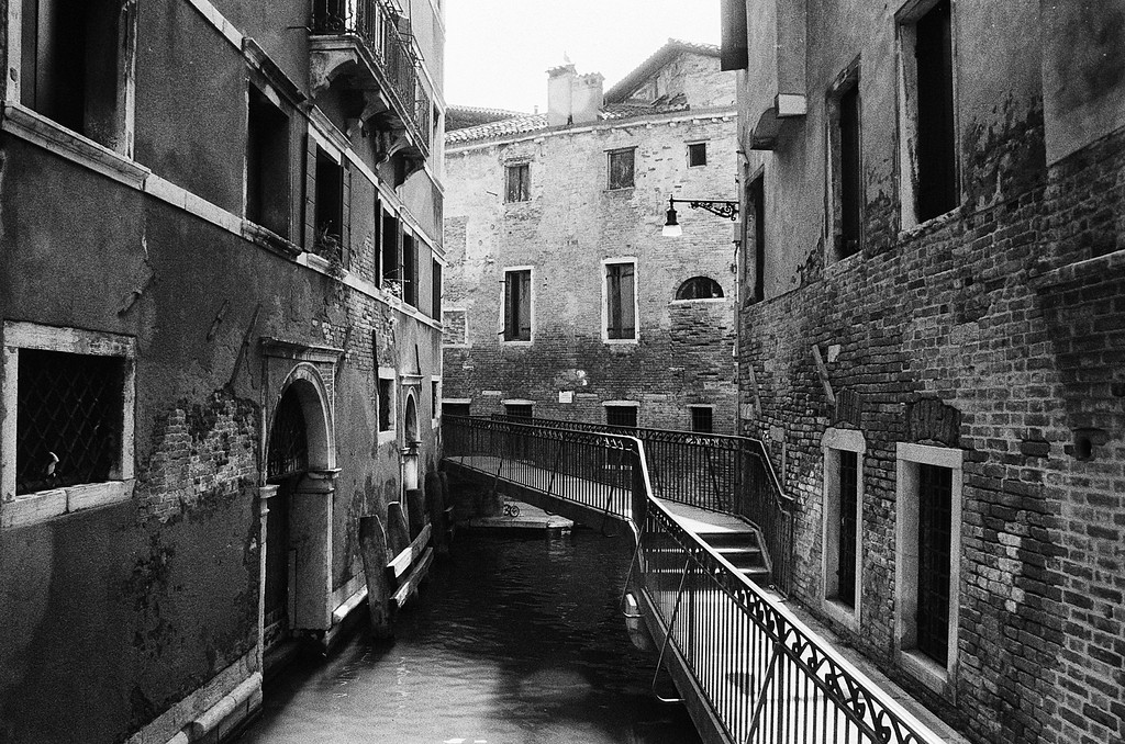 Narrow Canal & Walkway - Venice, Italy