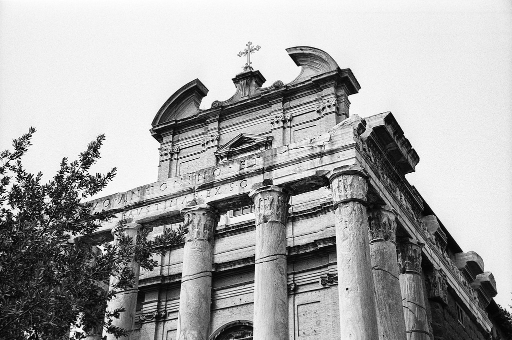 Temple of Antoninus and Faustina - Roman Forum in Rome, Italy