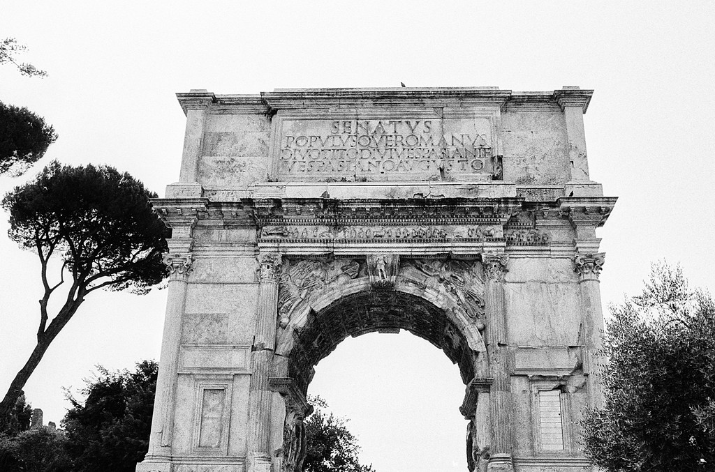 Arch of Titus - Roman Forum in Rome, Italy