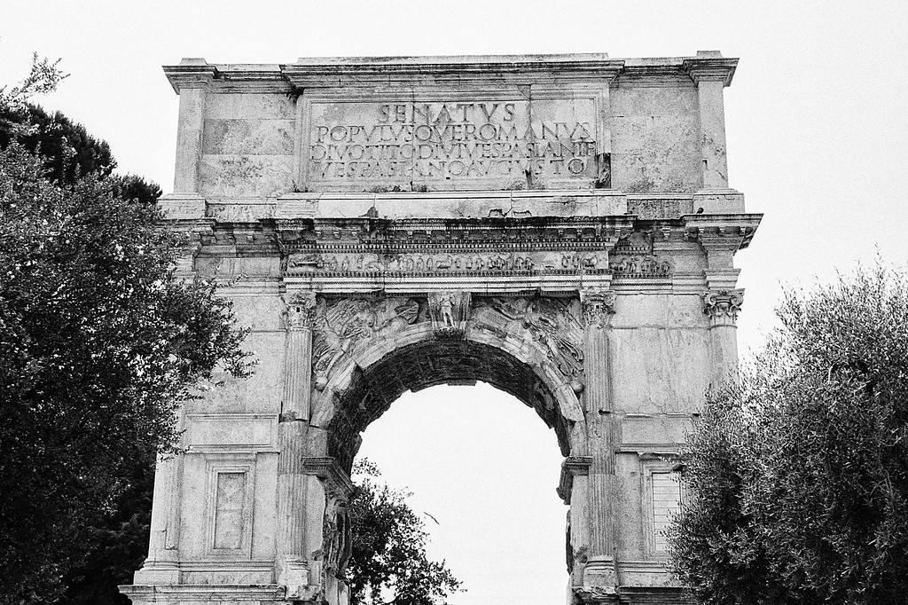 Arch of Titus - Roman Forum in Rome, Italy